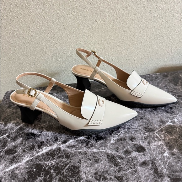Coach Nikola Pointed Toe Hybrid Slingback Pump, Size 7.5 - Picture 2 of 6